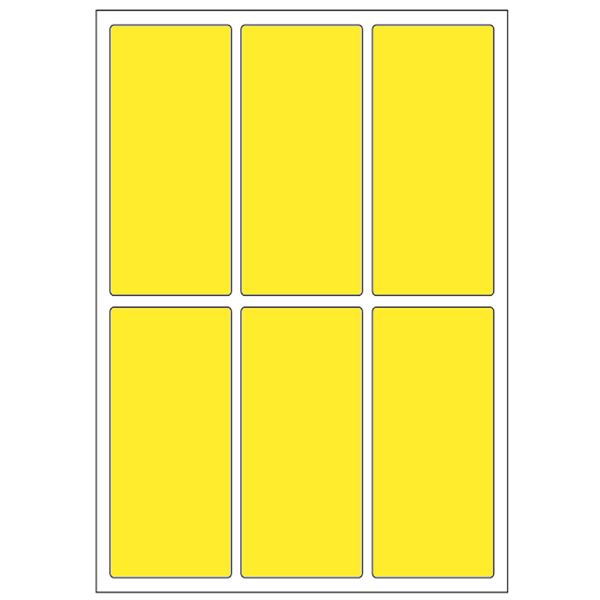Samolepiace etikety 31 x 69 mm, A6 (10 ks) žlté