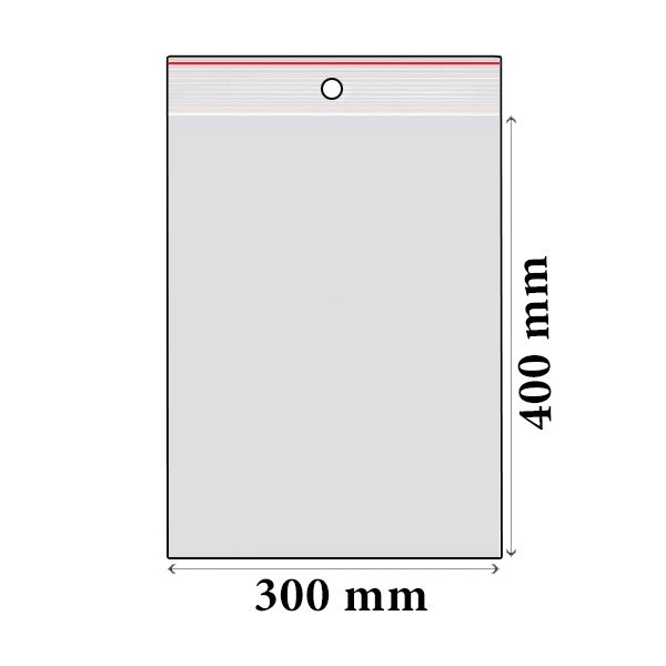 ZIP vrecká LDPE 300 x 400 mm (100 ks) - 45 um