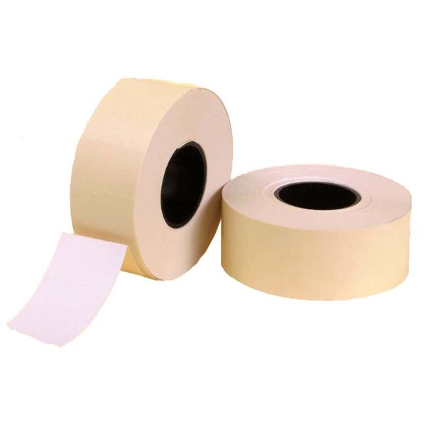 Etikety Contact 25 x 16 mm - hranaté, biele