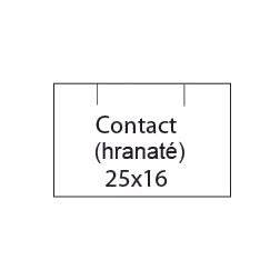 Etikety Contact 25 x 16 mm - hranaté, biele