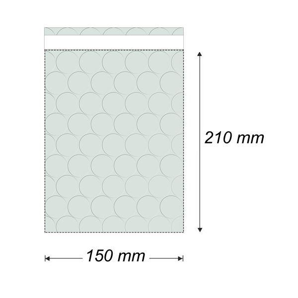 Bublinkové vrecko A5 150 x 210 + 50 mm, chlopňa s lepiacou páskou