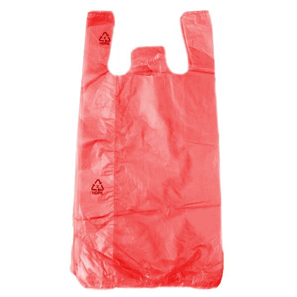 Mikroténová taška JUMBO 55 x 70 cm, červená (100 ks)