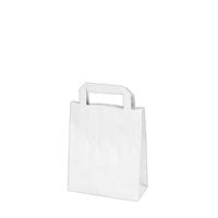 Papírová taška 18+8 x 22 cm bílá [50 ks]