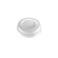 Viečko vypuklé pre papierové poháre priemeru 80 mm (100 ks) - biele