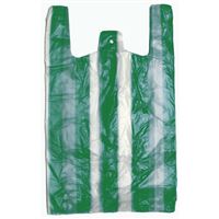 Mikroténová taška nosnosť 4 kg, bielo-zelená (100 ks)
