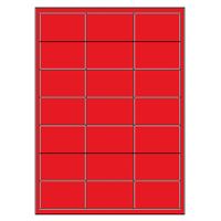 Samolepiace etikety 66 x 40 mm, A4 (100 ks) reflexné červené
