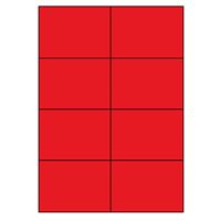 Samolepicí etikety 105 x 74mm, A4 (100 ks) reflexní červená