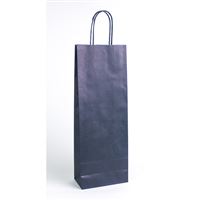 Darčeková taška papierová VINOLA modrá - 14 x 8 x 39 cm