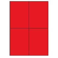 Samolepicí etikety 105 x 148,5mm, A4 (100 ks) reflexní červená