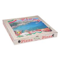 Krabica na pizzu z vlnitej lepenky 50 x 50 x 5 cm [100 ks]
