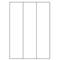 Samolepiace biele etikety 70 x 297 mm, A4 (100 ks)