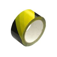 Výstražná lepiaca páska šírky 48 mm, návin 66 m - žltočierna pravá