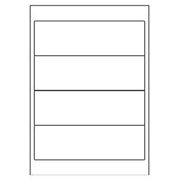 Samolepiace biele etikety 192 x 61 mm, A4 (100 ks)