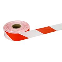 Varovná nelepiacia páska šírka 75 mm, návin 250 m - červenobiela