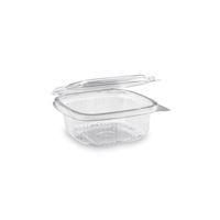 Miska (rPET) hranatá s viečkom 250 ml - priehľadná (50 ks)