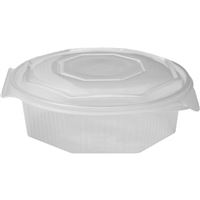 Miska osemboká priehľadná s viečkom 1500 ml (PP) [25 ks]