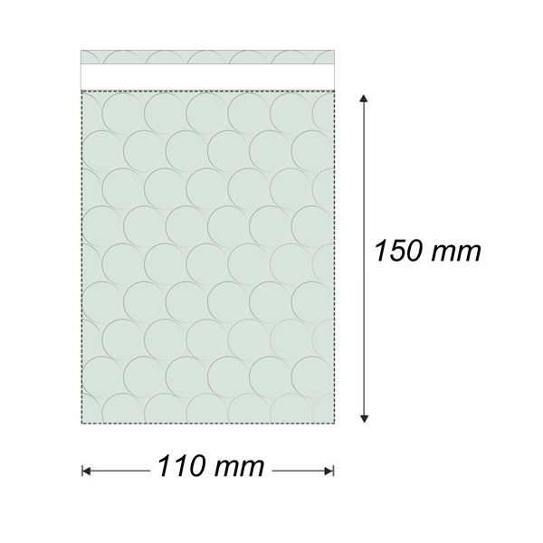 Bublinkové vrecko A6 110 x 150 + 50 mm, chlopňa s lepiacou páskou