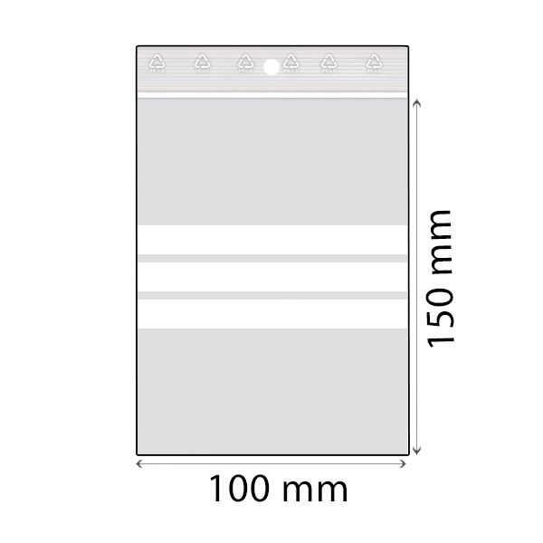 RZ sáček popisovatelný LDPE 100 x 150 mm 50 mic (100 ks)
