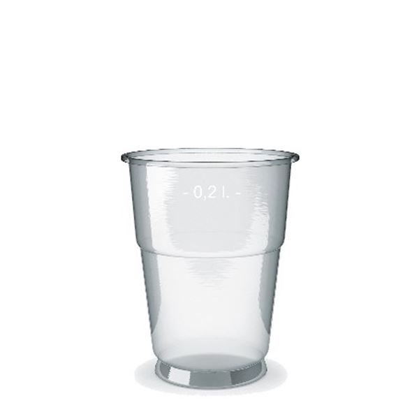 Téglik transparentný z PET 0,2 l (50 ks)