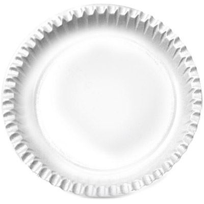 Papierový tanier plytký priemer 15 cm - biely (100 ks)