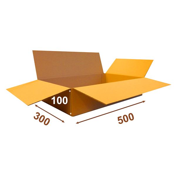 Krabica papierová klopová 3VVL HH 500 x 300 x 100 mm
