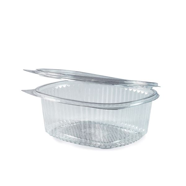 Miska oválna priehľadná s viečkom 1000 ml (PET) [50 ks]