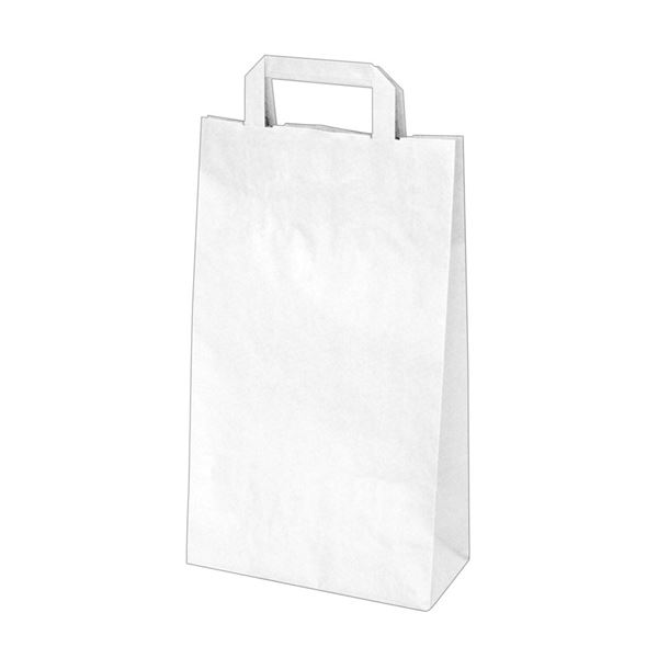 Papierová taška biela 32 + 16 x 39 cm (50 ks)