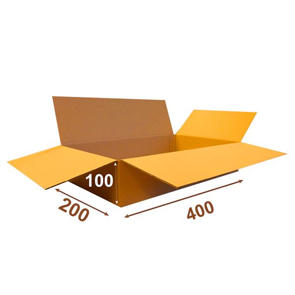 Krabica papierová klopová 3VVL 400 x 200 x 100 mm