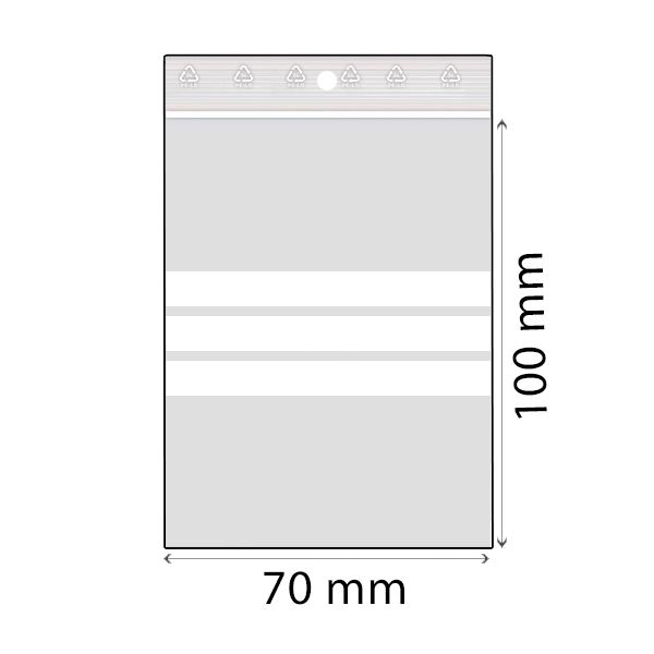 RZ sáček popisovatelný LDPE 70 x 100 mm 50 mic (100 ks)