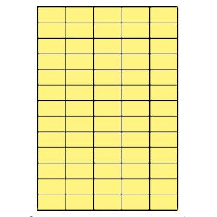 Samolepicí etikety 38,1 x 21,2mm, A4, žluté (100 ks)