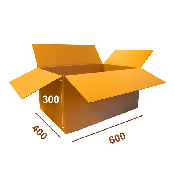 Krabica papierová klopová 3VVL HH 600 x 400 x 300 mm
