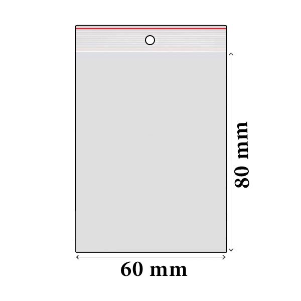 ZIP vrecká LDPE 60 x 80 mm (100 ks)