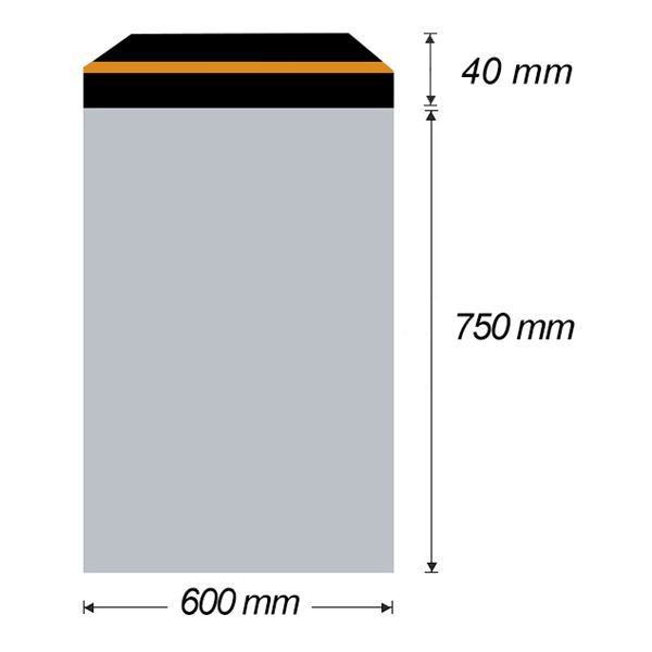 Plastová obálka samolepiace 600 x 750 mm (50 ks)