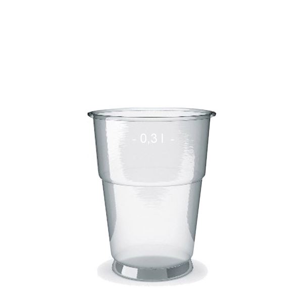Plastový kelímok PP 0,3 l (50 ks) - transparentná