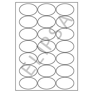 Samolepiace biele etikety 60 x 40mm, A4 (100 ks) - elipsa