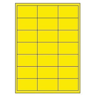 Samolepiace etikety 66 x 40 mm, A4 (100 ks) reflexné žlté