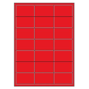 Samolepiace etikety 66 x 40 mm, A4 (100 ks) reflexné červené