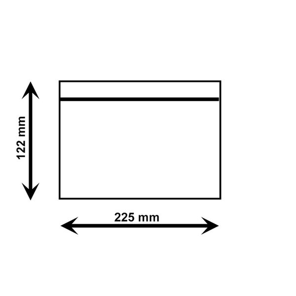 Adresná obálka C8 (DL) samolepiaca priehľadná (100 ks)
