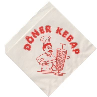 Vrecká na kebab 16 x 16 cm (500 ks)