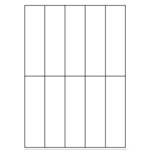 Samolepiace biele etikety 41 x 150 mm, A4 (100 ks)