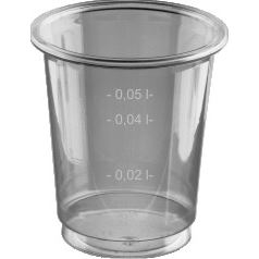 Kelímok transparentný z PET panák 5 cl (40 ks)