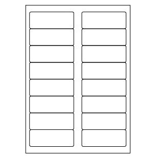 Samolepiace biele etikety 88,9 x 33,8mm, A4 (100 ks)