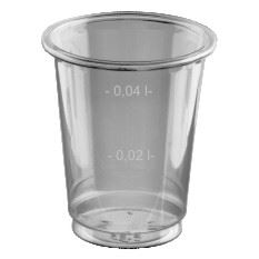 Plastový kelímok transparentný PET panák 4 cl (40 ks)