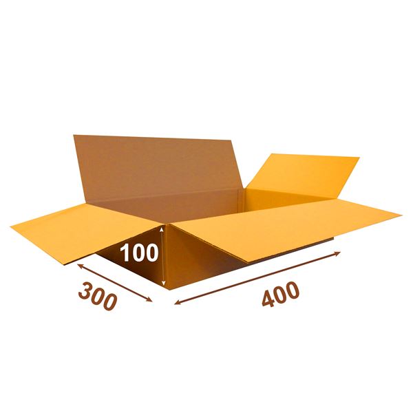 Krabica papierová klopová 3VVL HH 400 x 300 x 100 mm
