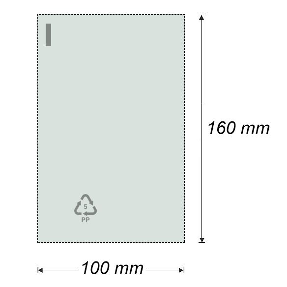 Vrecko polyprop. ploché 100 x 160 mm (500 ks)