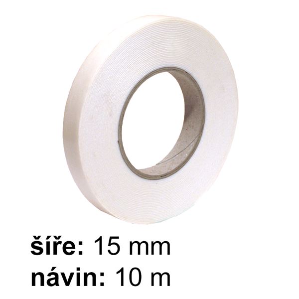 Montážna obojstranná lepiaca páska šírky 15 mm