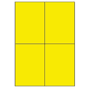 Samolepicí etikety 105 x 148,5mm, A4 (100 ks) reflexní žlutá