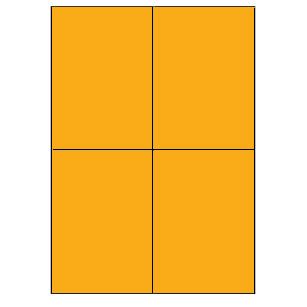 Samolepicí etikety 105 x 148,5mm, A4 (100 ks) reflexní oranžová
