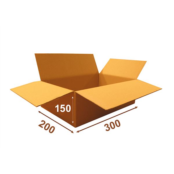 Krabica papierová klopová 3VVL HH 300 x 200 x 150 mm