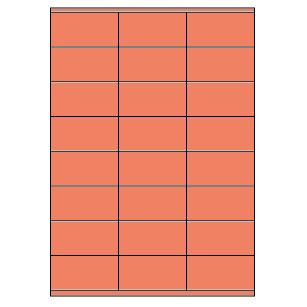 Samolepiace etikety 70 x 36 mm, A4 (100 ks) červené